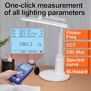 เครื่องวัดระยะดิจิทัลที่มีการส่องสว่างสเปกตรัม <span class=keywords><strong>CRI</strong></span> CT Blue แสงยูวีอุณหภูมิและความชื้นเครื่องมือปรับแต่งได้ - Product Image 3