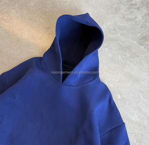 Felpa gonfia in cotone 100 con Logo personalizzato 320 - 500gsm in pile largo e ampio maglione da <span class=keywords><strong>uomo</strong></span> con cappuccio per Sprint e inverno - Product Image 4