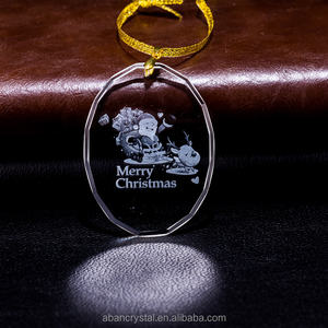 Ciondolo di vetro all'ingrosso 2025 decorazione personalizzata di natale sublimazione di vetro ornamenti di cristallo - Product Image 4