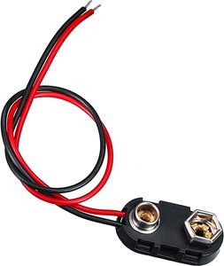 Connettori di stoccaggio batteria 9 V da 9 Volt I-Type con fibbia a scatto in pelle sul cavo del connettore della batteria 15cm(I-Type) - Product Image 5