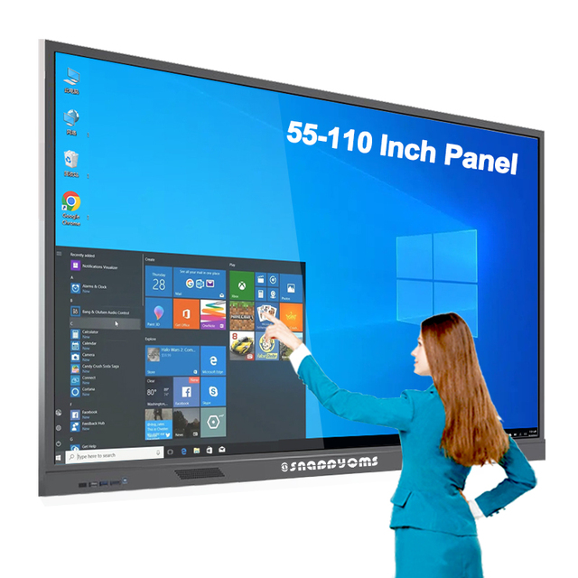 Wholesale 55 65 75 85 100 110 Inch Dual System Digital Business Smart Board Education Interactive Whiteboard for Company Meeting