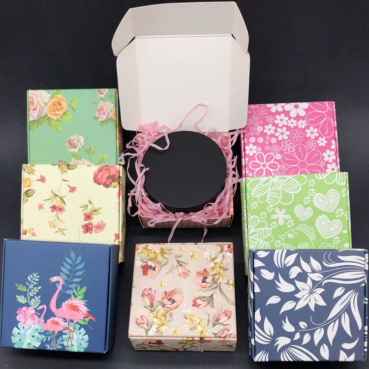 Custom hot foil stamping design toilet square clamshell soap packaging
