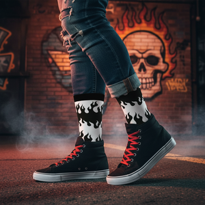 Paio di calzini lunghi Lucky Socks, design fuoco, taglia 41-46 - Product Image 3