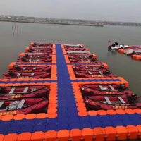 Pont flottant modulaire en PEHD pour jet ski, pont flottant de construction, plateforme flottante, quai flottant en plastique