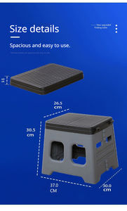 Toilette pliante en matériau PP, toilette portable avec couvercle, capacité de 75 kg, pour le <span class=keywords><strong>camping</strong></span>, la maison, les patients, les personnes âgées - Product Image 5