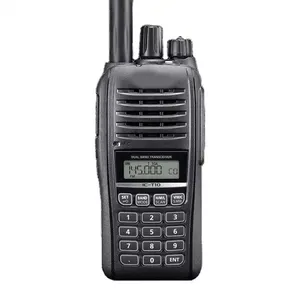 IC-T10 IP67 wasserdicht VHF/UHF Dualband FM Handfunkgeräte 5W 136-174Mhz Walkie-Talkie große Reichweite