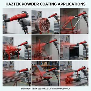 <span class=keywords><strong>Pistolet</strong></span> à <span class=keywords><strong>Peinture</strong></span> Électrique et Thermolaquage Haztek CG3000 Chrome Chicharra - Product Image 4