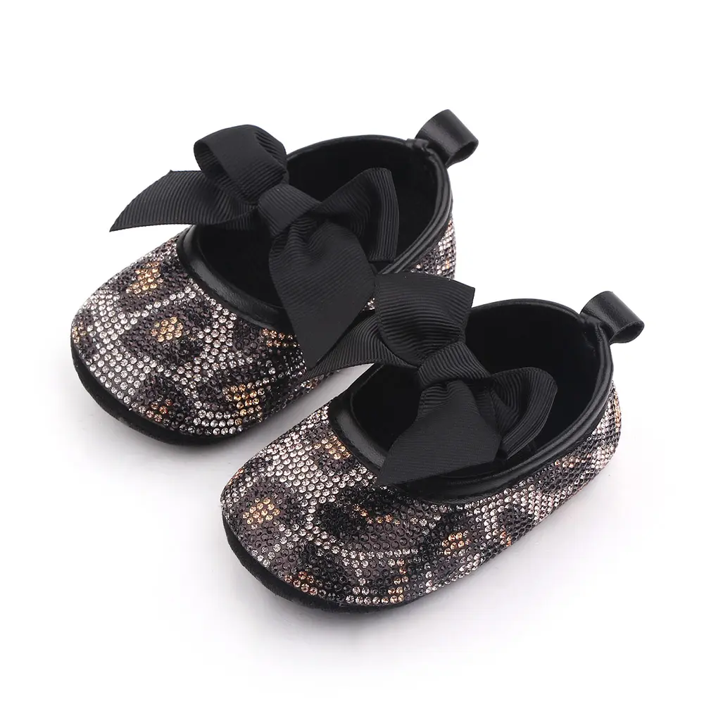 Belles chaussures de princesse à strass pour bébé, premiers souliers pour nourrissons, pour première marche, vente en gros,