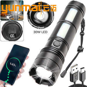 ไฟฉายแบบชาร์จไฟได้ Cob Side Light ขนาด 20.7 ซม. พร้อมจอแสดงผลดิจิตอล ไฟฉาย LED ความสว่างสูงสำหรับใช้งานกลางแจ้ง - Product Image 5