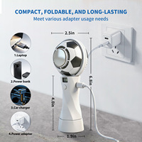 Ventilateur portable intelligent 2026 pour le football, turbine de refroidissement, commande tactile, mini-ventilateur portable haute vitesse à clipser autour du cou