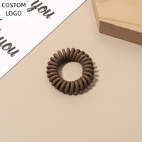 Bandeau en caoutchouc spiralé pour femmes, fil de téléphone, attaches élastiques pour cheveux, accessoires pour cheveux, anneau spiralé, chouchous