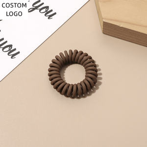 Bandeau en caoutchouc spiralé pour femmes, fil de téléphone, attaches élastiques pour cheveux, accessoires pour cheveux, anneau spiralé, chouchous - Product Image 3