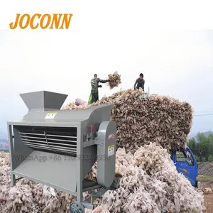 Harga bagus pleurotus ostreatus tas jamur limbah mesin penghancur tas jamur pemisah mesin penghilang untuk daur ulang