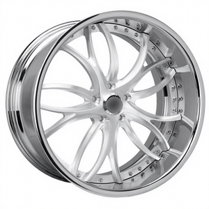 Jantes de voiture forgées <span class=keywords><strong>2</strong></span> ou 3 pièces, finition chrome doré, à déport profond, 20, 22, 24, 26 pouces, pour camionnettes et voitures, compatibles Oldsmobile, Jeep Gladiator, GMC, RAM - Product Image 2