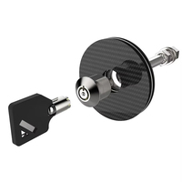 1 Paire de Kit de Verrous de Capot Verrouillables en Aluminium Style Fibre de Carbone, à Libération Rapide, Universels pour Voiture de Course, avec Clés