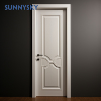 Portes doubles en bois massif modernes pour l'entrée principale de la maison ou de la villa, personnalisées par Sunnysky