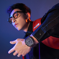 TIMEARTX – montre chronographe à Quartz pour hommes, cadran multifonction, bracelet en Silicone, 45mm, étanche 3ATM, lumineux, TA-5670