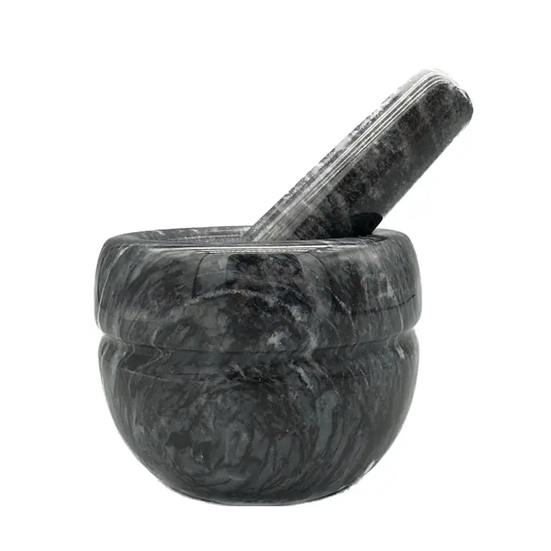 10,5*8 cm 4,1*3,1 pulgadas, única Maja gris oscura y mármol de mortero en precio al por mayor