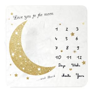 <span class=keywords><strong>Fondo</strong></span> de fotografía para recién nacido, personalizado, 100% algodón, manta de evento mensual - Product Image 2