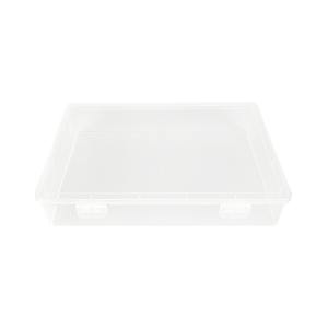 Caja de Archivo 3350, Contenedor de Almacenamiento Rectangular de Plástico Transparente, Organizador de Escritorio Cubierto, Caja de Papelería Grande - Product Image 1