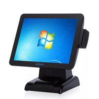 Monitor Táctil Todo en Uno POS de 15 y 17 Pulgadas para Restaurante y Supermercado, Monitor Táctil Impermeable con Soporte