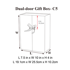 Tùy chỉnh số lượng lớn C5 kích thước cửa kép tông giấy màu đen cứng nhắc từ có thể gập lại Hộp quà tặng - Product Image 6