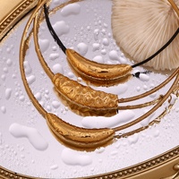 Dreamshow Collier ras du cou magnétique style punk Collier en acier inoxydable 316L plaqué or 18 carats