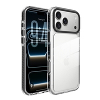 Étui de protection transparent bicolore antichoc à quatre coins compatible avec iPhone 18 Pro Max et iPhone 17 Pro Max