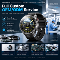 Montre connectée GPS SENBONO pour hommes, écran HD 1,43'', GPS intégré, altimètre, baromètre, boussole, commande vocale AI, compatible avec Android et iPhone