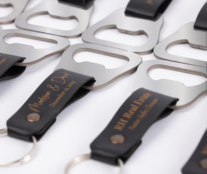 <span class=keywords><strong>Décapsuleur</strong></span> <span class=keywords><strong>porte</strong></span>-clés en similicuir personnalisable avec logo, minimaliste, en acier inoxydable, pour voyage, cadeaux de mariage - Product Image 6
