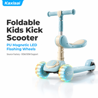 Trottinette Enfant 3 Roues Pliable avec Roues Lumineuses et Hauteur Réglable pour Garçons et Filles de 3 à 12 Ans - Vente en Gros