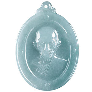 Pendentif Bouddha en Jade Bleu Naturel KHUNPAN, Asie du Sud-Est, UNISEXE, Design Original, Cadeau avec Certificat d'Expertise FG65 - Product Image 2