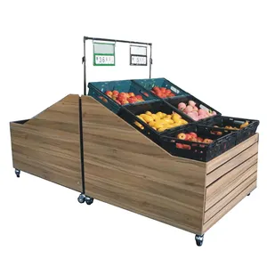 Supermarket Fruit And Vegetable Display Rack Wooden Fruit And Vegetable Rack Stands Display Rack For Supermarket Vegetable Rack