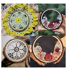 Vintage gỗ kết cấu vòng tròn Cross Stitch khung Hoop Vòng thêu Hoop - Product Image 6