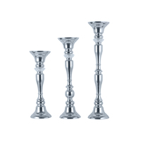 Goldener Hoher Blumen-Säulenkerzenhalter Anpassbare Silberne Tisch-Blumenkugel-Vase Hochzeits-Tischdekoration