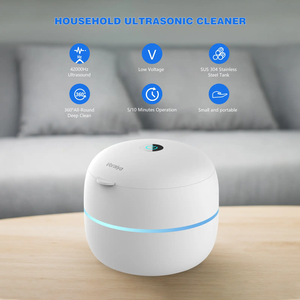 Rosa Rugosa Portable Mini Ultrasonic Cleaner 200ML 42kHz For <b>Dentures</b> Aligners Retainer Household Use - Product Image 4