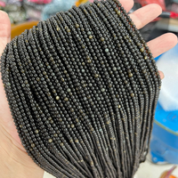 Perles de riz miniatures de 2 mm en obsidienne naturelle, quartz et jaspe, perles rondes en vrac, pierres précieuses semi-finies pour collier fait main