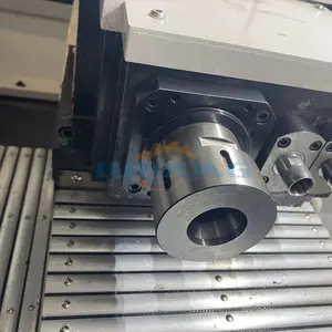 SC425 7axis Cnc Swiss Type Lathe Machine With Auto Feeder System Chip Conveyor