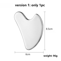Outil de massage facial en métal Gua Sha, grattoir Guasha en acier inoxydable pour le lifting du visage