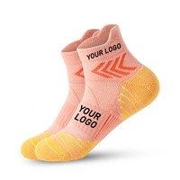Chaussettes de sport respirantes et antidérapantes en Spandex/Coton avec logo personnalisé pour hommes – Idéales pour le basketball, le badminton, la course à pied et l'été
