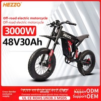 Véhicule tout-terrain électrique 48V 3000W avec moteur central, batterie au lithium 30Ah, VTT haute vitesse
