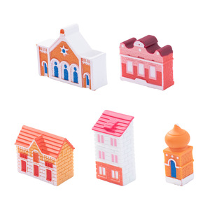 Dp Miniatura de casa de resina estilo bohemio, decoración artesanal, adorno de escritorio - Product Image 5