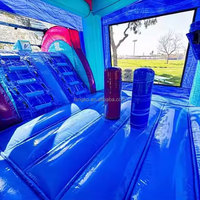 Structures gonflables arc-en-ciel pour l'extérieur, château gonflable d'intérieur pour enfants, toboggan gonflable pour fête