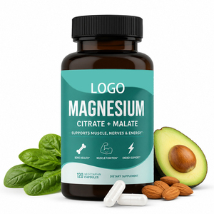 Complexe de Magnésium Puissant 300mg – Capsules de Glycine, Acide Malique et Citrate pour la Relaxation Musculaire, le Sommeil, la Sédation et l'Énergie – Adulte – 90 Gélules Certifiées GMP - Product Image 1