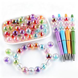 Cuentas Acrílicas Transparentes UV de 16 mm, de Colores Mezclados, con Orificio Recto, para Hacer Pulseras, Joyería, Llaveros y Colgantes, Kit de Manualidades, Coloridas y Modernas - Product Image 4