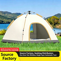 Tente entièrement automatique à montage rapide, cadre en fibre de carbone, tissu Oxford imperméable, robuste, pliable, portable, pour le camping et la plage