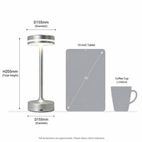 Lampe de chevet LED moderne, simple, écologique, flexible, sans fil, à piles, à intensité variable, avec interrupteur tactile, pour protéger les yeux