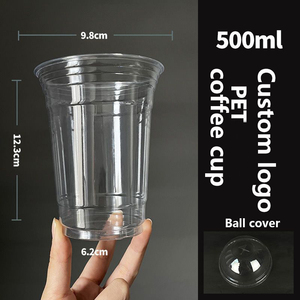 98 Caliber PET Disposable Cold <b>Drink</b> <b>Cups</b> Wholesale Thickened Coffee <b>Cups</b> with Lids Custom for Latte Milk Tea Business - Product Image 2