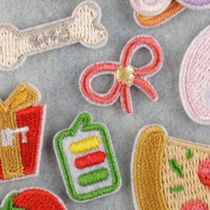 Parche bordado DIY, accesorios originales de dibujos animados de comida coreana, parche de tela con etiqueta bordada - Product Image 4