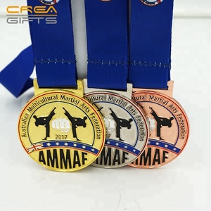 Commercio all'ingrosso su misura in lega di zinco <span class=keywords><strong>oro</strong></span> metallo premio medaglia fabbricazione Judo Karate arti marziali medaglie sportive medaglia personalizzata in vendita - Product Image 1